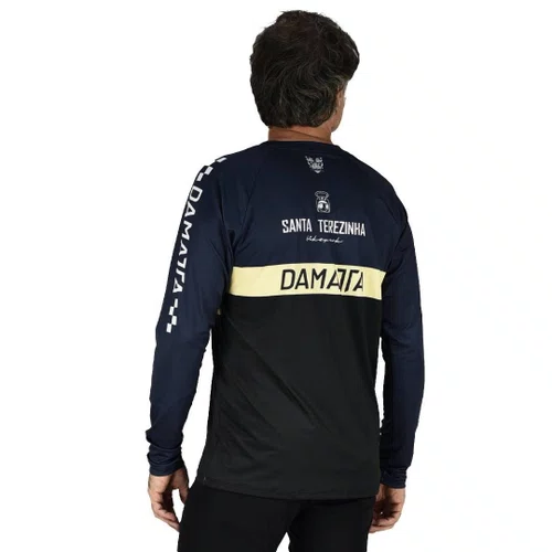 Camisa Bike Enduro Brasão Manga Longa - Azul