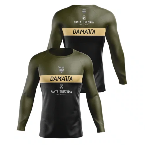 Camisa Bike Enduro Brasão Manga Longa - Verde
