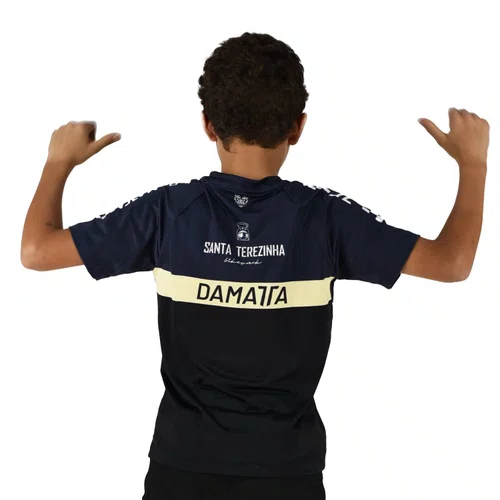 Camisa Bike Infantil Brasão Manga Curta - Azul
