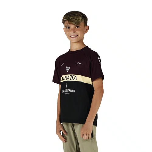 Camisa Bike Infantil Brasão Manga Curta - Vinho