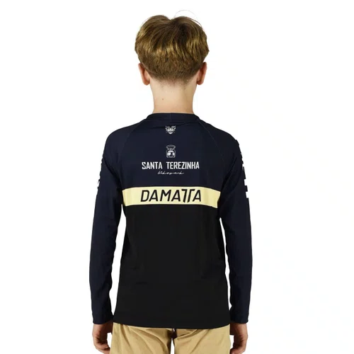 Camisa Bike Infantil Brasão Manga Longa - Azul