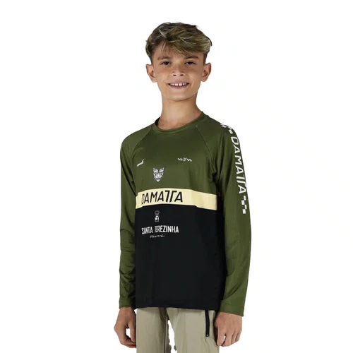 Camisa Bike Infantil Brasão Manga Longa - Verde