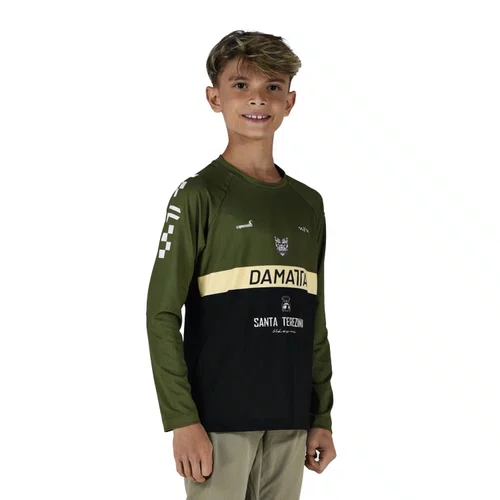 Camisa Bike Infantil Brasão Manga Longa - Verde