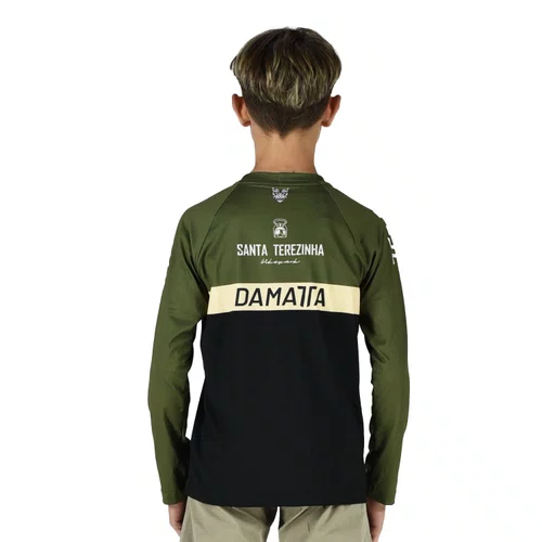 Camisa Bike Infantil Brasão Manga Longa - Verde