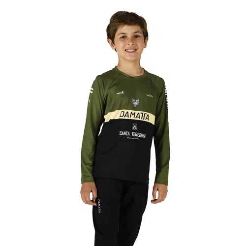 Camisa Bike Infantil Brasão Manga Longa - Verde
