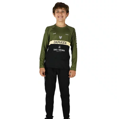 Camisa Bike Infantil Brasão Manga Longa - Verde