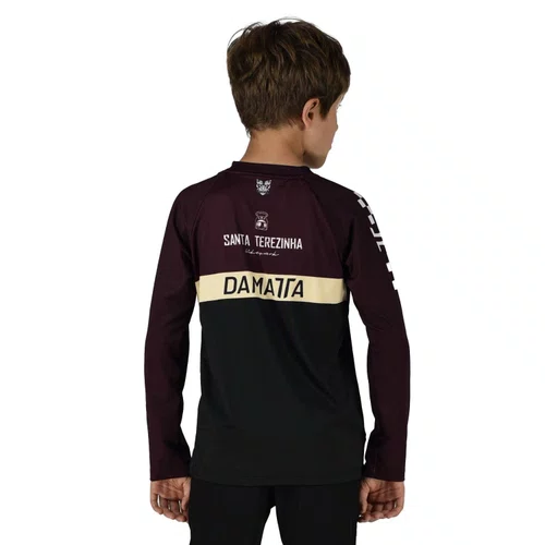 Camisa Bike Infantil Brasão Manga Longa - Vinho