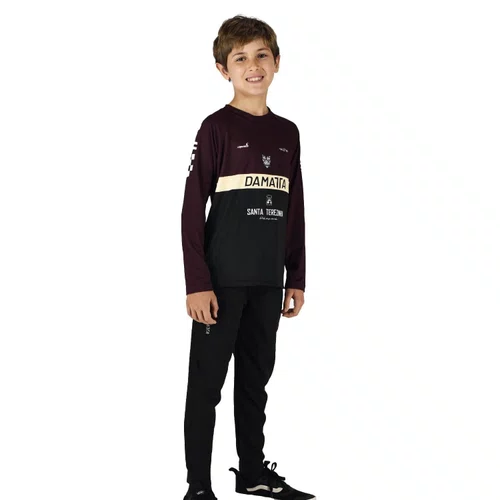 Camisa Bike Infantil Brasão Manga Longa - Vinho