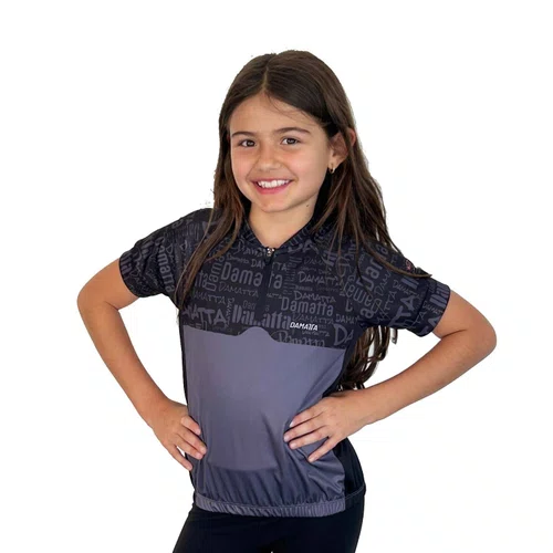 Camisa Bike Infantil H&H Manga Curta - Preto