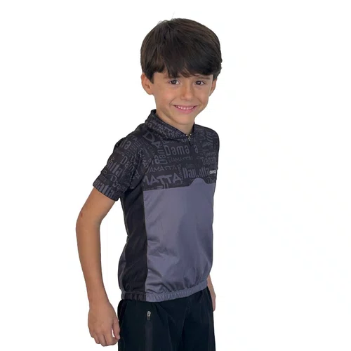 Camisa Bike Infantil H&H Manga Curta - Preto