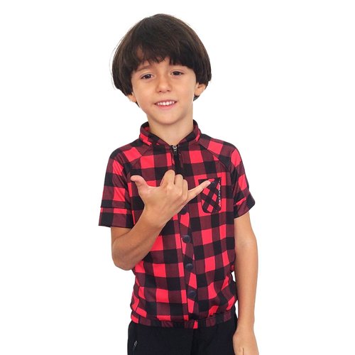 Camisa Bike Infantil MTB Xadrez