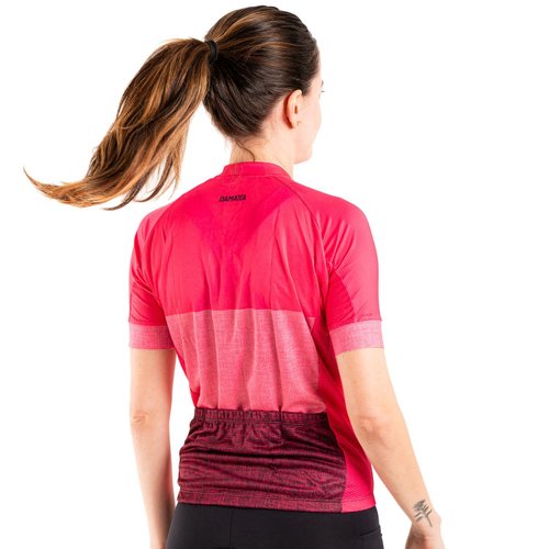 Camisa Ciclismo Bicicleta DaMatta Feminina Skull Rosa