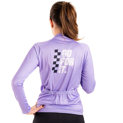 Camisa Ciclismo Bicicleta DaMatta Manga Longa Solid Roxo