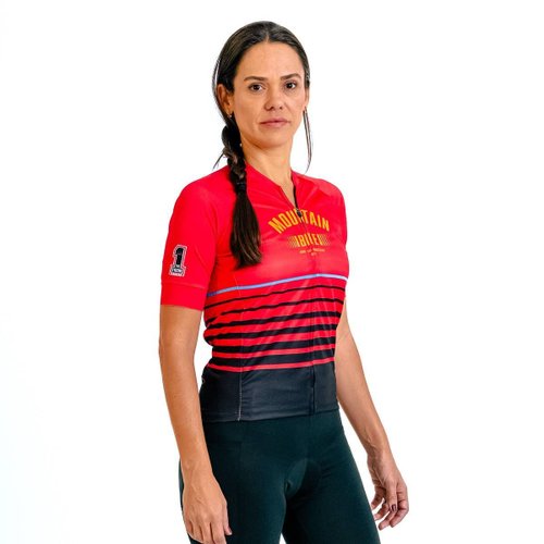 Camisa Ciclismo Bicicleta DaMatta Feminina Mountain Bike Rosa/Amarelo
