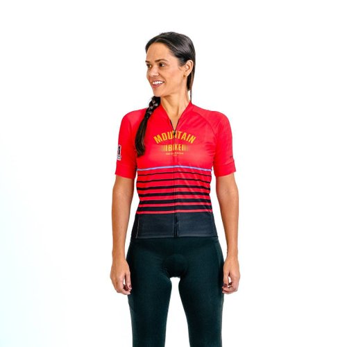 Camisa Ciclismo Bicicleta DaMatta Feminina Mountain Bike Rosa/Amarelo