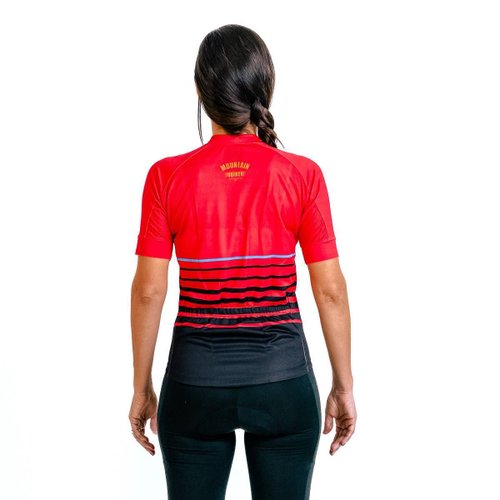 Camisa Ciclismo Bicicleta DaMatta Feminina Mountain Bike Rosa/Amarelo