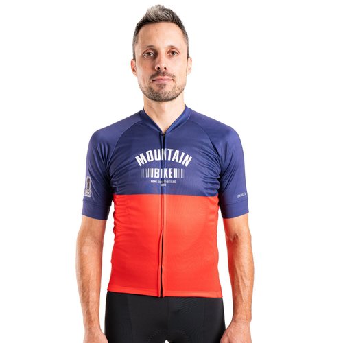 Camisa Ciclismo Bicicleta DaMatta Mountain Bike Azul/Vermelho