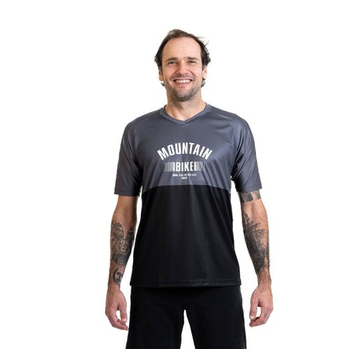 Camisa Ciclismo Bicicleta DaMatta MTB Preto/Cinza