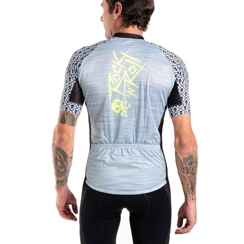 Camisa Ciclismo Bicicleta DaMatta Rock N Roll Preto/Amarelo