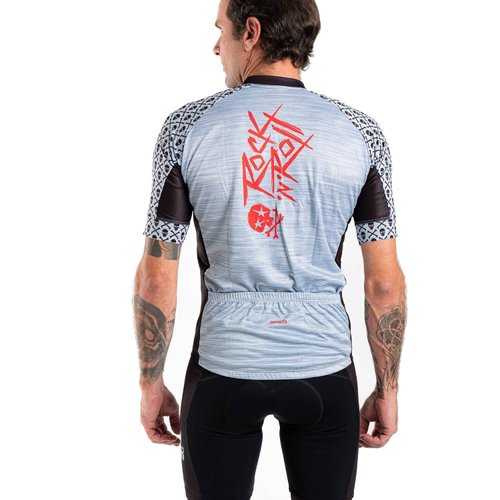 Camisa Ciclismo Bicicleta DaMatta Rock N Roll Preto/Vermelho