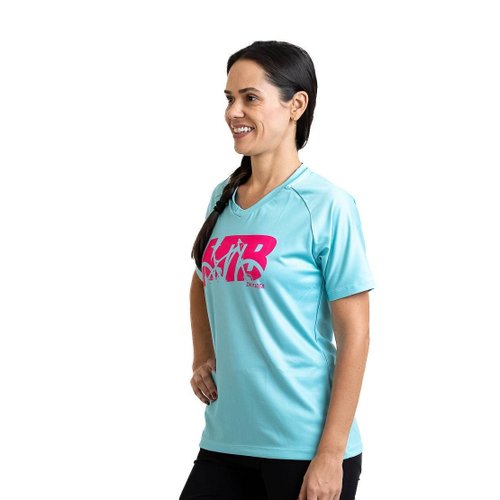 Camisa Ciclismo Bicicleta DaMatta Feminina Mtb Mountain Bike Turquesa