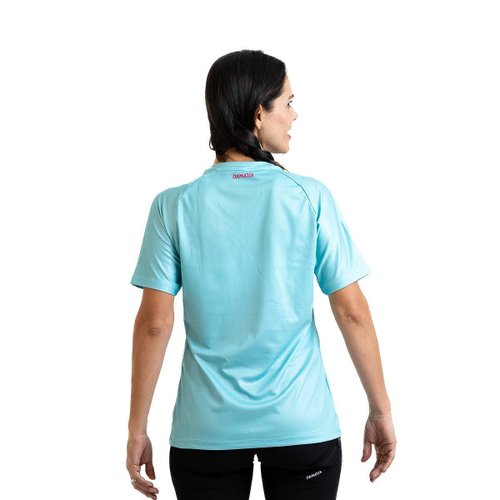 Camisa Ciclismo Bicicleta DaMatta Feminina Mtb Mountain Bike Turquesa