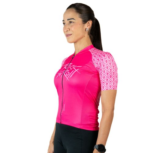 Camisa Ciclismo Bicicleta DaMatta Rock N Roll Rosa