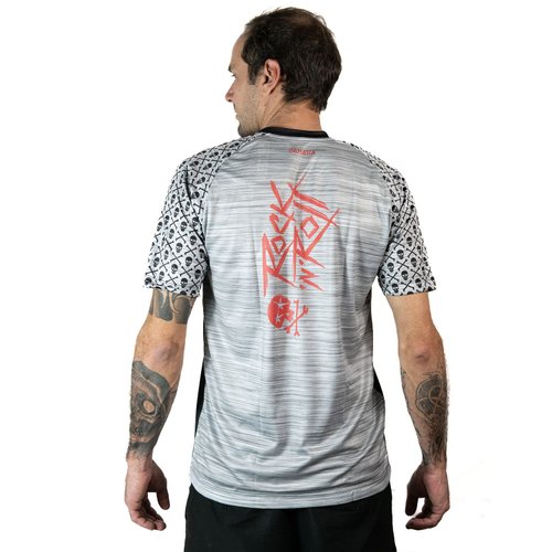 Camisa Ciclismo Bicicleta DaMatta Rock n Roll Enduro Preto/Vermelho