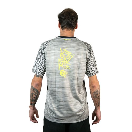 Camisa Ciclismo Bicicleta DaMatta Rock n Roll Enduro Preto/Amarelo