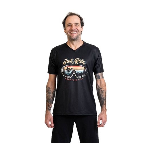 Camisa Just Ride Ciclismo Bicicleta DaMatta Enduro Preto