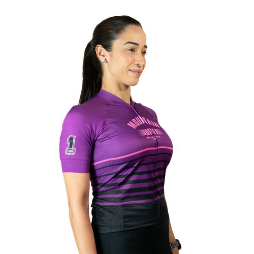 Camisa Ciclismo Bicicleta DaMatta Feminina Mountain Bike Roxo