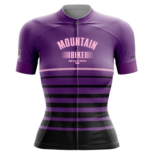 Camisa Ciclismo Bicicleta DaMatta Feminina Mountain Bike Roxo