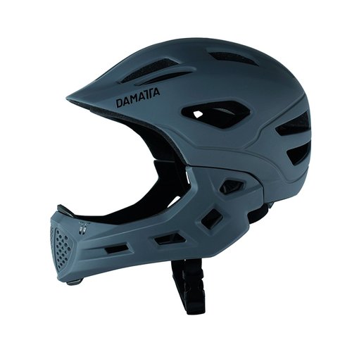 Capacete Infantil DaMatta Ciclismo Bicicleta Fullface Cinza - M