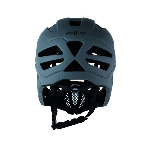 Capacete Infantil DaMatta Ciclismo Bicicleta Fullface Cinza - M