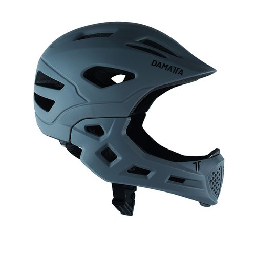 Capacete Infantil DaMatta Ciclismo Bicicleta Fullface Cinza - M
