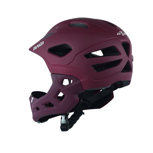 Capacete Infantil DaMatta Ciclismo Bicicleta Fullface Vinho - M