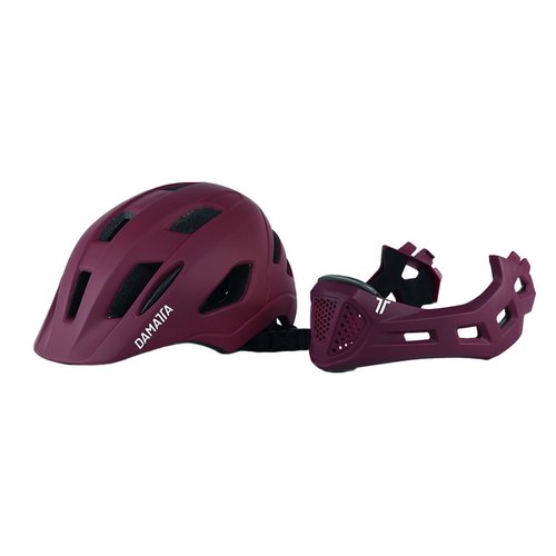 Capacete Infantil DaMatta Ciclismo Bicicleta Fullface Vinho - M