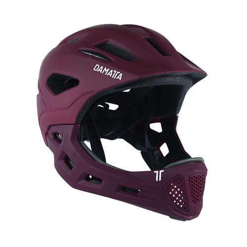 Capacete Infantil DaMatta Ciclismo Bicicleta Fullface Vinho - M