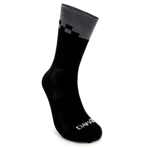 Kit 2 Pares Meia DaMatta Race Poliamida - Cinza e Branco