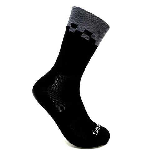 Kit 2 Pares Meia DaMatta Race Poliamida - Cinza e Branco