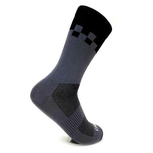 Kit 2 Pares Meia DaMatta Race Poliamida - Cinza e Preto