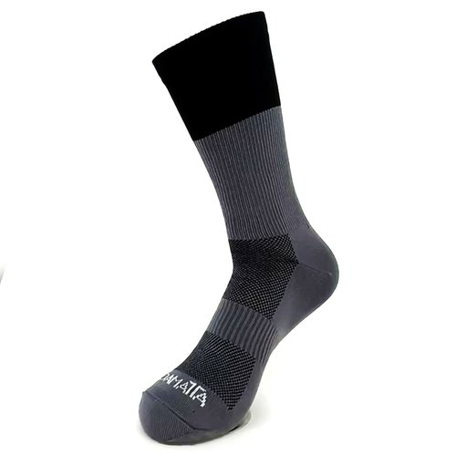 Kit 2 Pares Meia DaMatta Race Poliamida - Cinza e Preto
