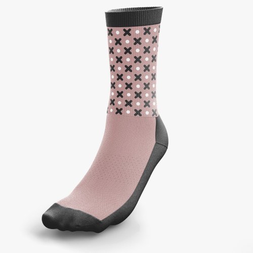 Kit 3 Pares Meia DaMatta Bicicleta Corrida Poliamida - Rosa e Roxo