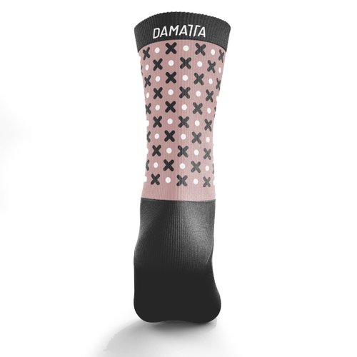 Kit 3 Pares Meia DaMatta Bicicleta Corrida Poliamida - Rosa e Roxo