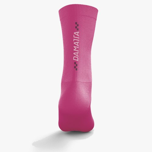 Kit 3 Pares Meia DaMatta Bicicleta Corrida Poliamida - Roxo e Pink