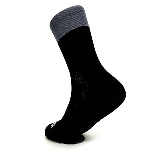 Kit 3 Pares Meia DaMatta Race Poliamida - Cinza, Branco e Preto