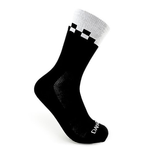 Kit 3 Pares Meia DaMatta Race Poliamida - Cinza e Branco