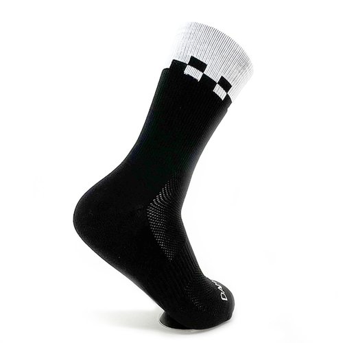 Kit 3 Pares Meia DaMatta Race Poliamida - Cinza e Branco