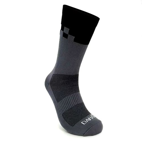 Kit 3 Pares Meia DaMatta Race Poliamida - Cinza e Preto