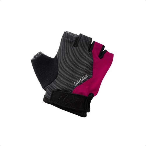 Luvas Infantil DaMatta Ciclismo Dedo Curto Rosa/Preto